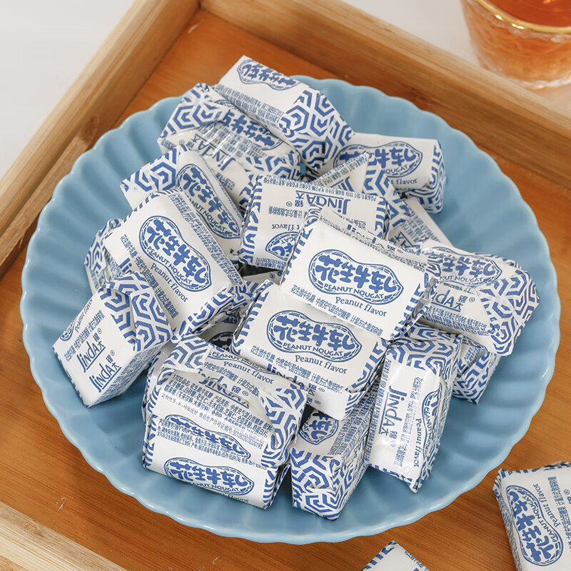 锦大软糖花生糖 500g/袋 花生脆牛轧糖 休闲零食 奶糖 喜糖 糖果