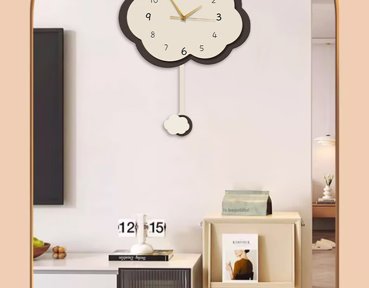 Yihuan Yu No-Drill Creative Wall Clock Living Room Clock Painting 2025 New Internet Celebrity Decorative Home Dining Room Wall Clock Wall Art 2