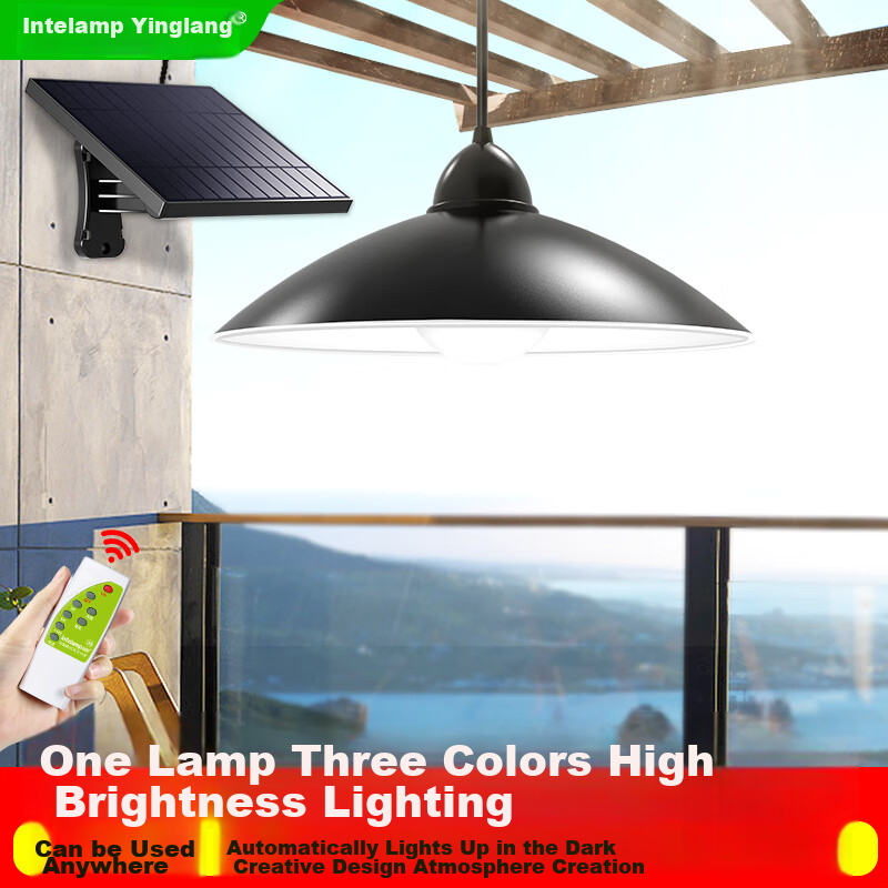 Intelamp Solar Garden Light, Outdoor Waterproof, Home Lighting, Villa Landscape Decoration with Bulb, Pendant Light, Garden Light