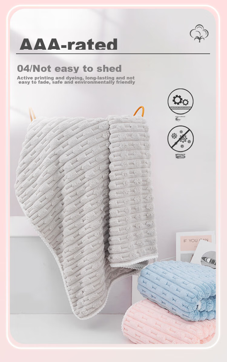 Grace 7A Grade Antibacterial Bath Towel, 275g Thickened Cloud-Soft Quick-Drying Soft Adult Coral Fleece Bath Towel for Men And Women, Sports 3