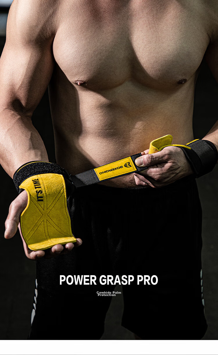 GINGPAI SPORT Pull-Up Assist Band Fitness Gloves with Wrist Support for Men And Women, Professional Non-Slip Hand And Wrist Straps for Pull-Ups And Chin-Ups, Pink, Size S 1