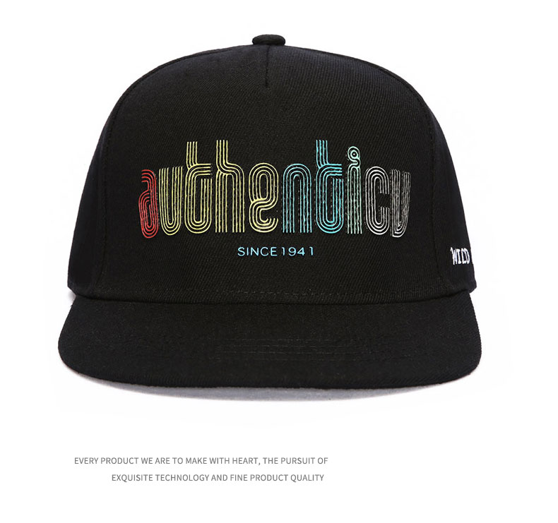 JEEP Men's Baseball Cap Fashion Trendy Duckbill Hat Sports Outdoor Travel Flat Brim Cap A0262 Black 9