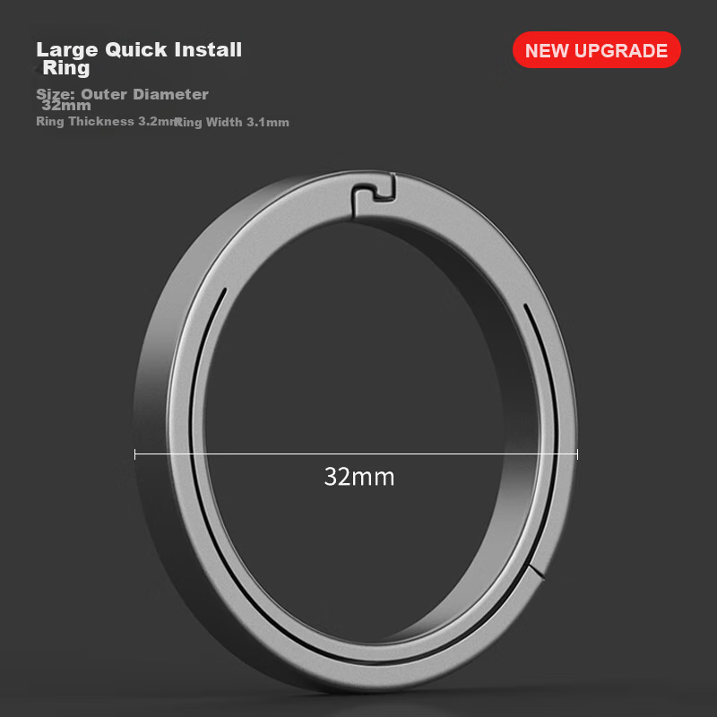 Laiben Titanium Alloy Key Ring, Keychain, Quick Clip, Car Flat Ring, Round Ring, Key Ring Accessory