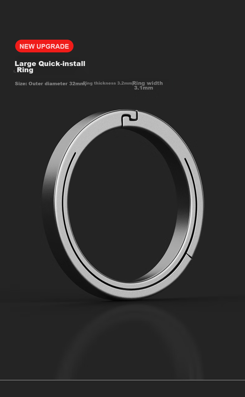 Laiben Titanium Alloy Key Ring, Keychain, Quick Clip, Car Flat Ring, Round Ring, Key Ring Accessory 7