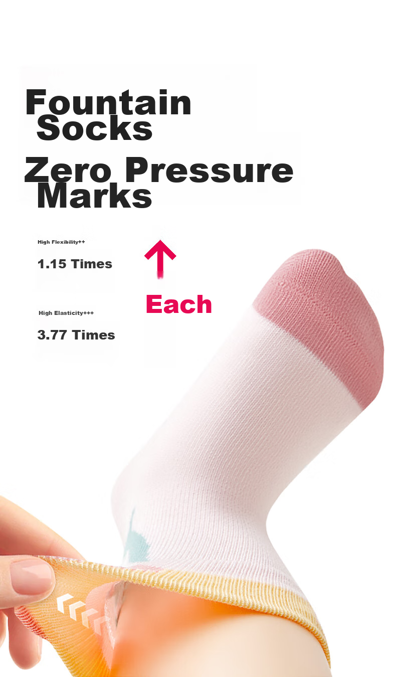 Beibi Baby Socks Spring And Autumn Pure Cotton Infant Socks Girls' Newborn All-Season Seamless Mid-Calf Socks 0-12 Months 8