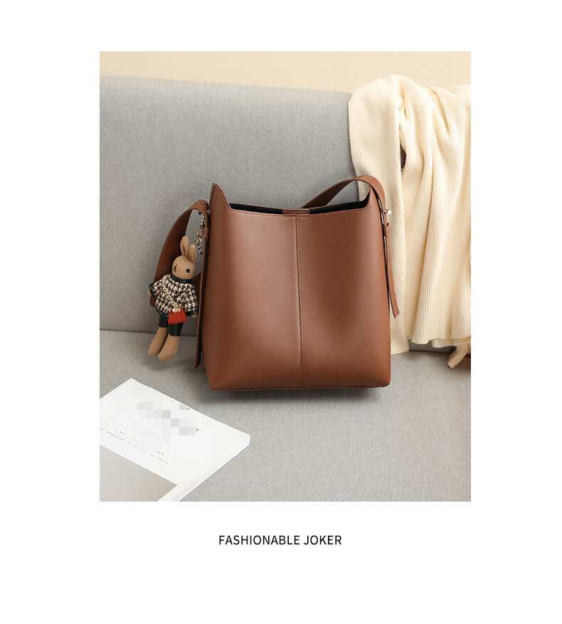 Viney Leather Handbag, Large Capacity Bucket Bag for Women, Light Luxury Shoulder Crossbody Bag, Practical Birthday And Mother's Day Gift for Mom 10