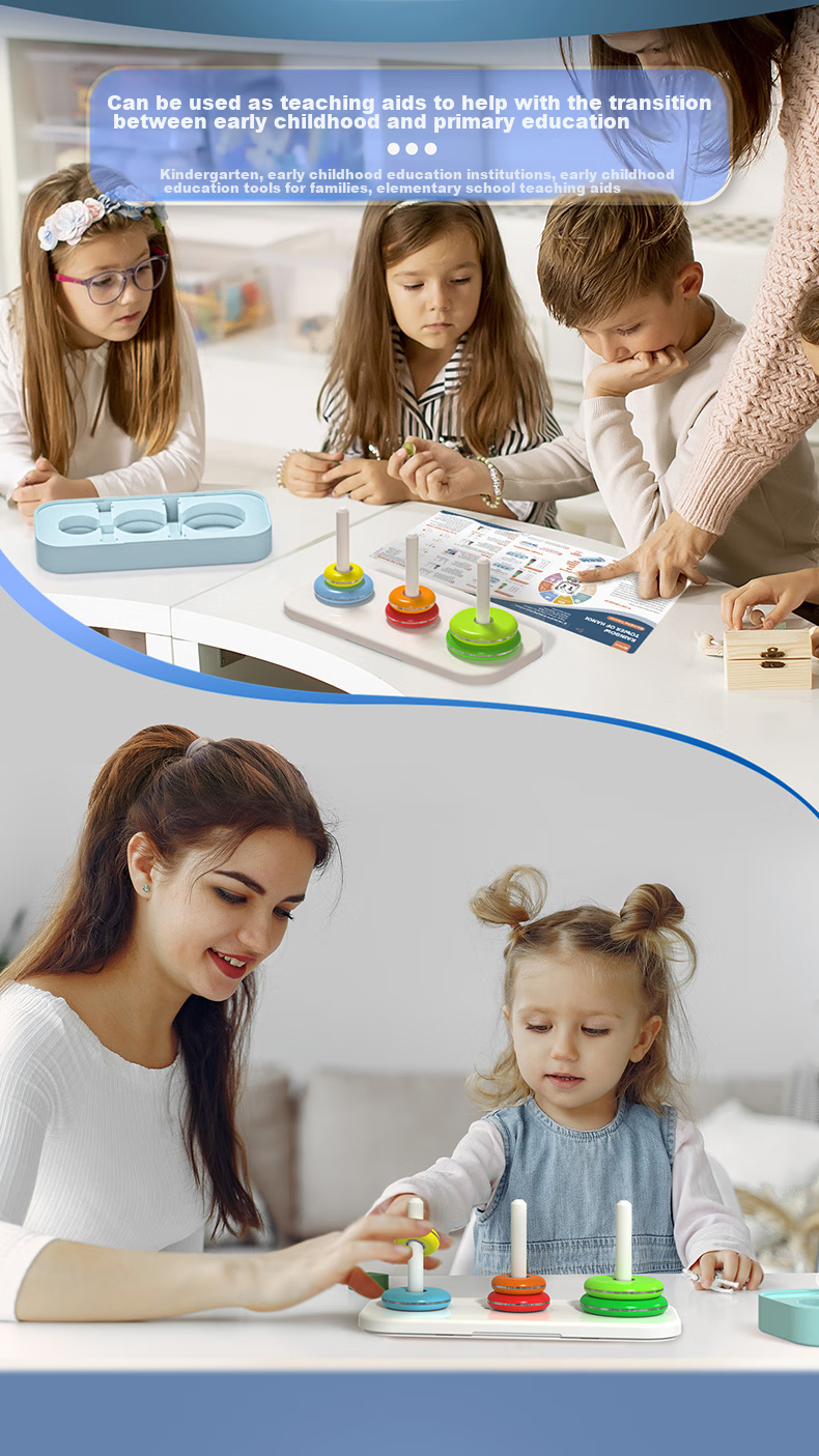 Qiyi Ten-Tower Hanoi Tower, Children's Toy, Baby Building Blocks, Competition-Specific, Logical Thinking Training, Early Education Teaching Aid 6
