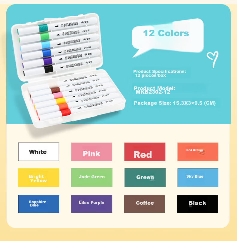 GRASP Acrylic Markers, 24 Colors, Soft Tip, Large Capacity, Stackable, Watercolor Pens, Skin-Friendly, Washable, Drawing Brushes, Children's Doodle Painting DIY, Birthday Gift for Boys And Girls 15