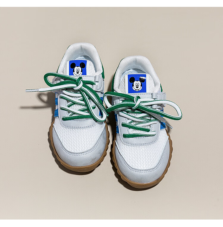 Disney Children's Sports Shoes for Boys And Girls, Summer Mesh Breathable Casual Shoes, Velcro Versatile Color-Block Kids' Sneakers, White And Blue, Size 35 15