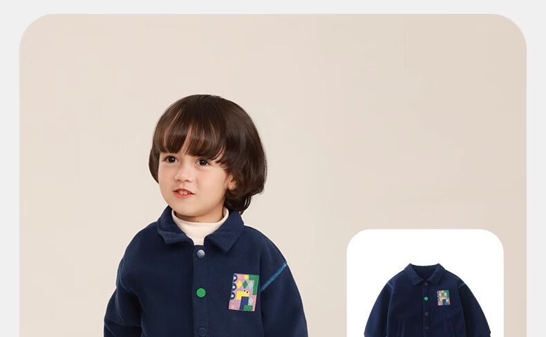 Ciciibear Boys' Fleece Jacket Autumn Winter Baby Boys' Plush Warm Top Children's Fall Clothing Toddler 8