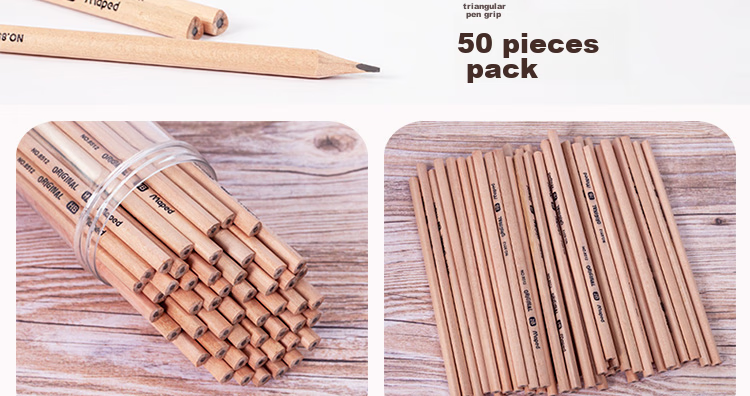 Maped Natural Wood HB Pencil, Children's Triangular Pencil for Calligraphy Practice And Sketching, Student Pencil for Correct Posture Writing And Handwriting Practice, 851251CH [50 Pieces/bucket] 5