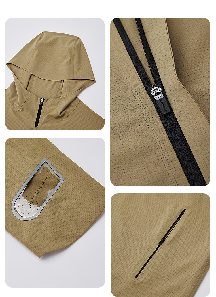 BOSIDENG Men's Summer Outdoor Fishing Sun Protection Jacket Water-Repellent UV Protection Breathable Cooling Pullover 29