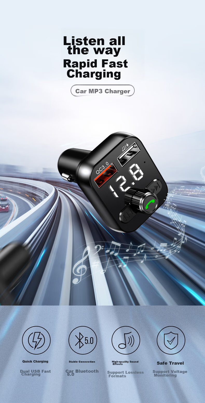 Newmine Car Bluetooth Receiver USB Flash Drive Music Player Car MP3 Player Car Charger Cigarette Lighter One-To S11 2