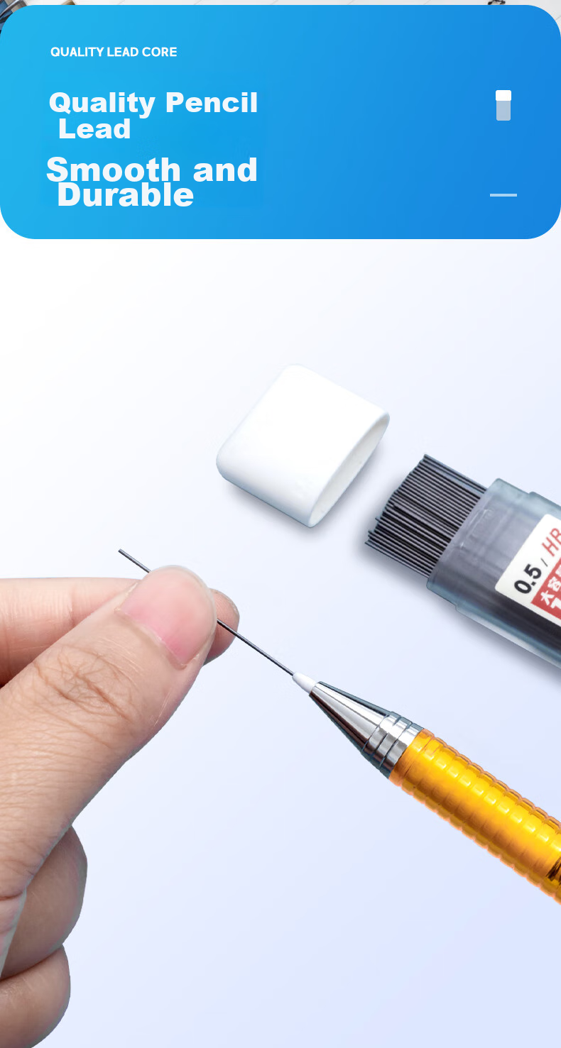 M&G Stationery HB/0.5mm Mechanical Pencil Lead Refills, Resin Lead, Large Capacity Lead Box, 100 Pieces/box, Single Box ASLQ3108HB5 Exam Essential 4
