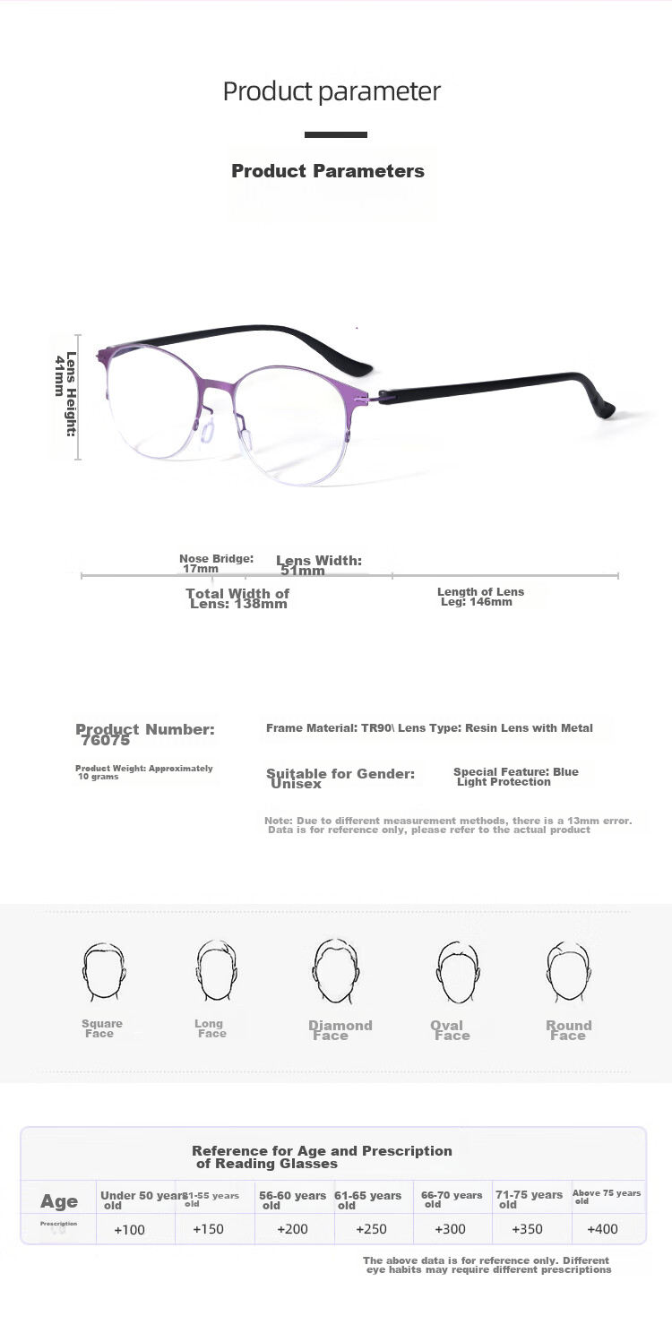 Mr. PuTian Anti-Blue Light Reading Glasses for Men And Women, High Definition Comfortable Presbyopic Glasses 200 Degrees (55 Years - 59 Years) 4