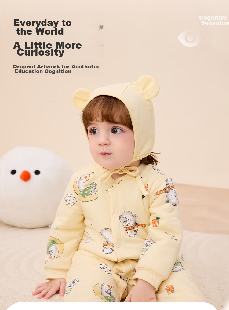BALABALA Children's Clothing, Baby Romper, Newborn Onesie, Infant Bodysuit, Boys And Girls Winter Wear, Crawling Suit, Thickened Warm Soft Cute 5