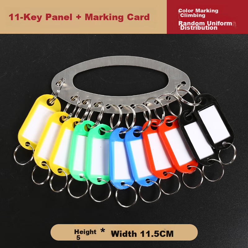 Siyicai Key Ring, Landlord Key Tray Management Number Key Storage Organizer, Multi-Hook Key Holder, Key Tag Label, Key Plate Wristband, Key Board, 11 Digits