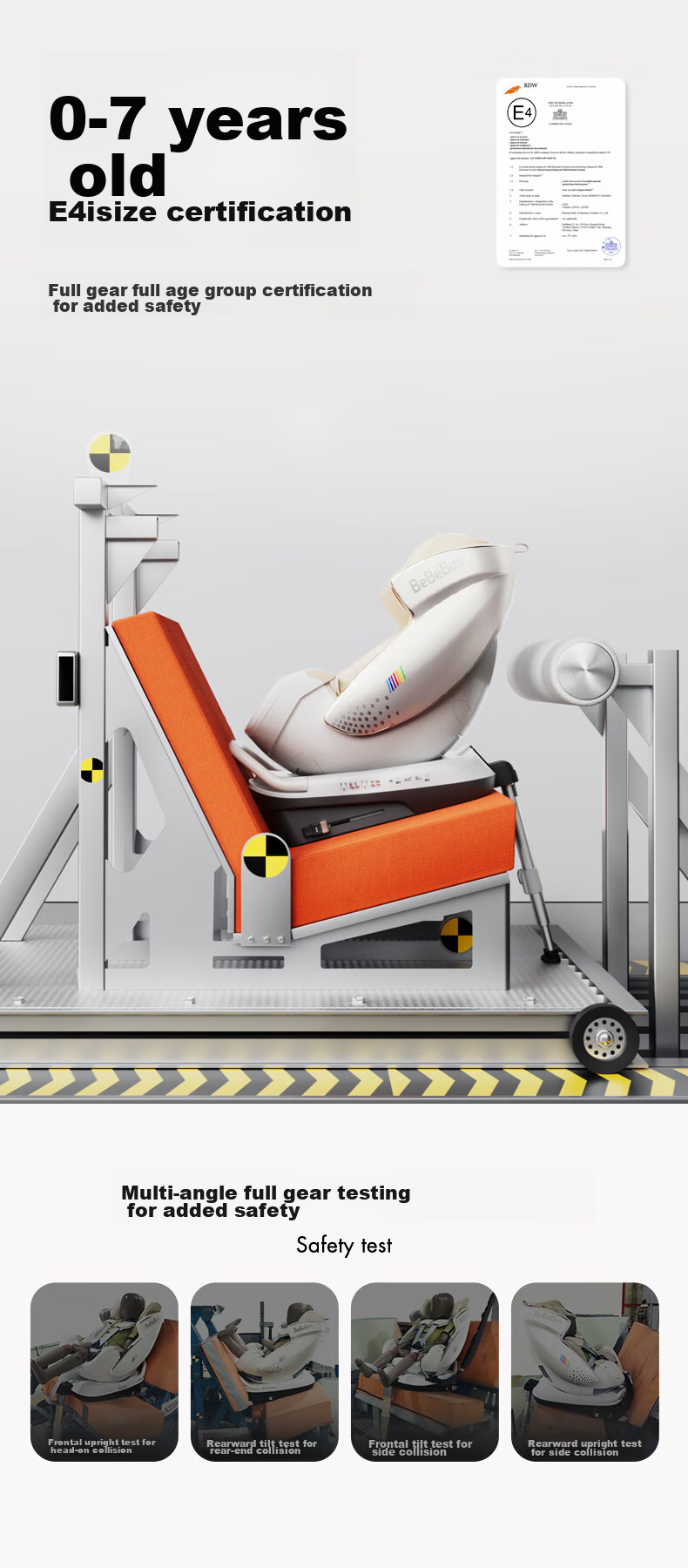 Bebebus Safety Car Seat Space Capsule Intelligent for Babies 0-7 Years Old, Newborn Infants, Space Capsule Classic Ventilation Versio 7