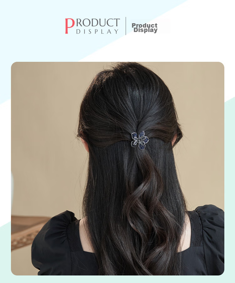 CHIMERA Crystal Flower Hair Clip, Women's Hair Accessory, Bangs Clip, Half-Updo Hairpin, Hair Barrette, Birthday Gift for Girls 5