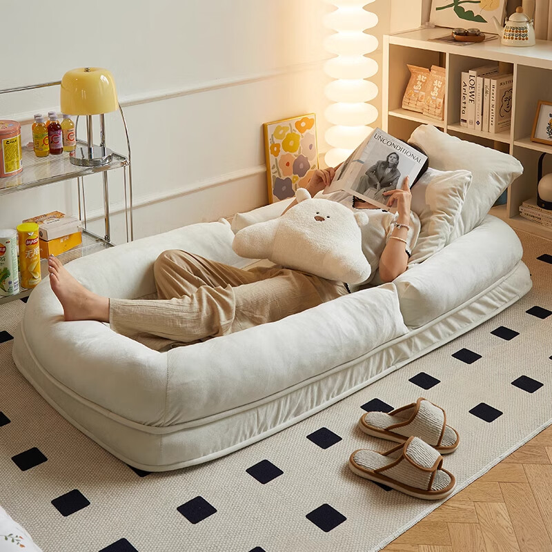 XIAOJIANGCAI Lazy Sofa Human Dog Bed Single Sofa Bed Chair Recliner Bedroom Balcony Single Sofa Chair Large