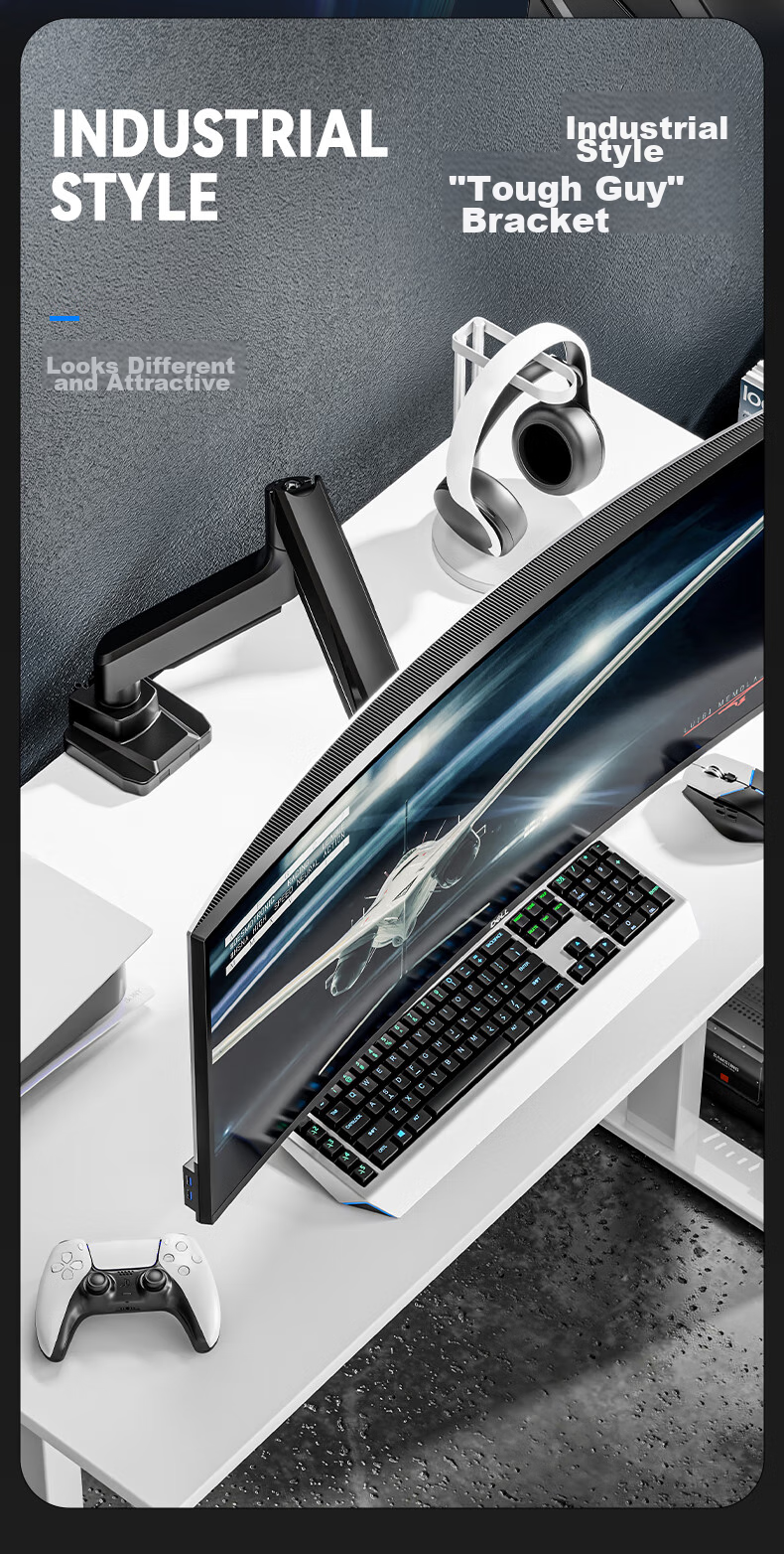 Songneng Monitor Stand, Computer Stand, Display Screen Stand, Monitor Riser, Mechanical Arm, Monitor Stand Arm, VESA Bracket with 20KG Load Capacity, T10-1W 6