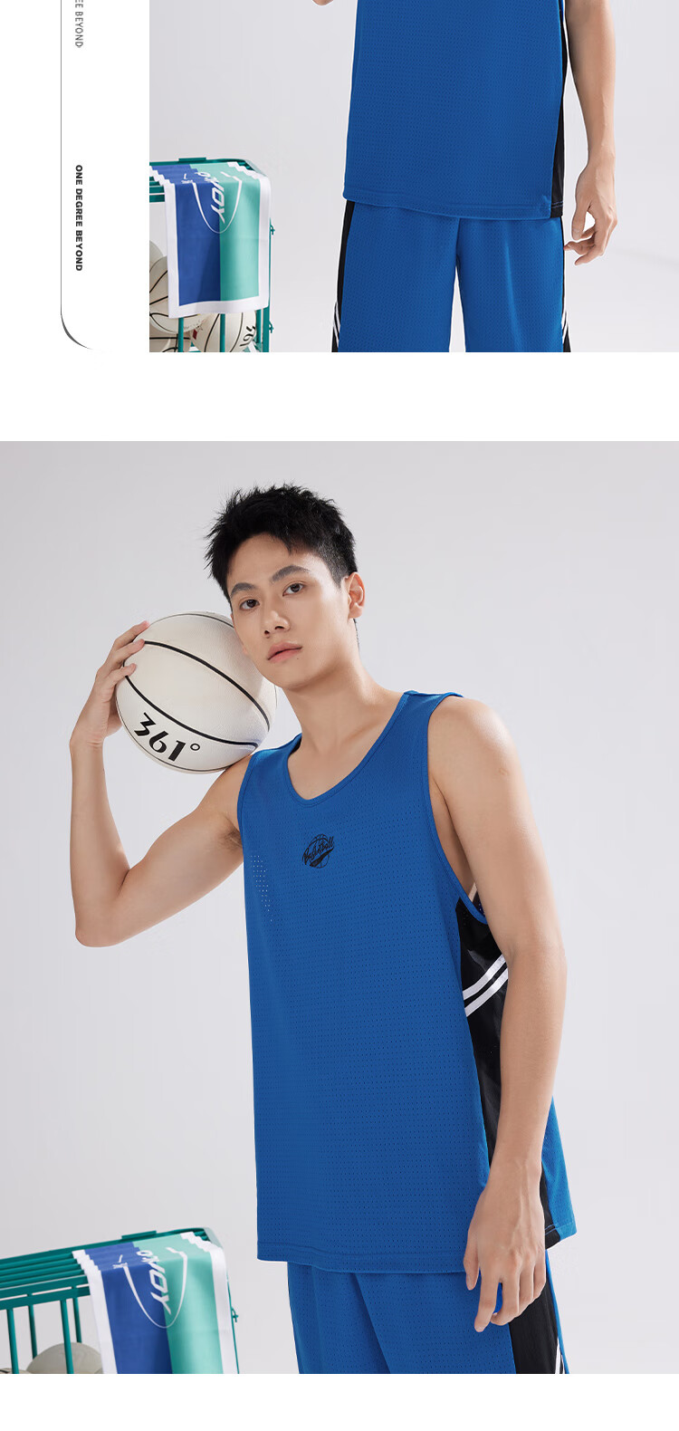 361° Men's Summer Sports Set Quick-Dry Basketball Running Fitness Jersey Vest and Shorts Two-Piece Set 652621901-2 12