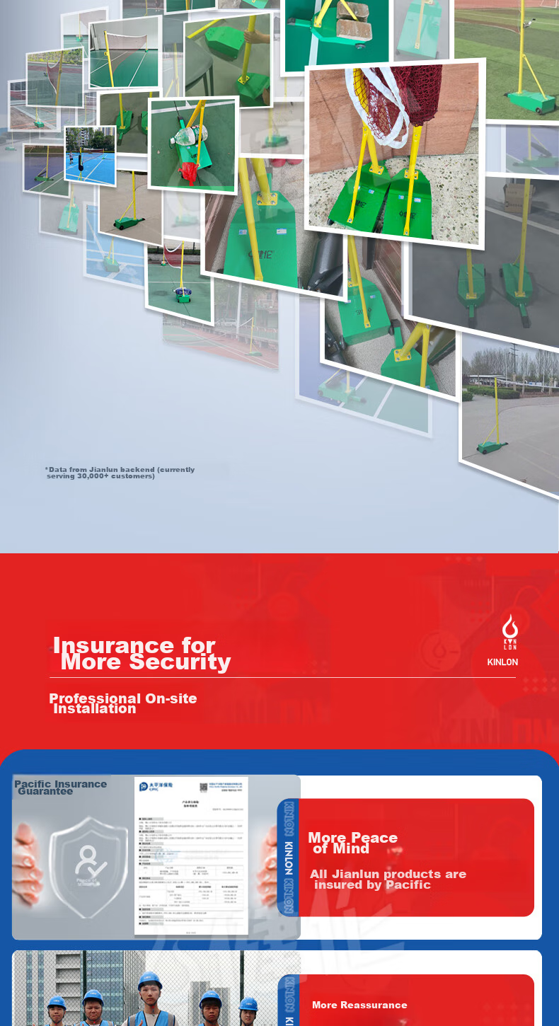 JEEANLEAN Badminton Net Stand, Portable Indoor And Outdoor Training And Competition Standard Badminton Frame 8
