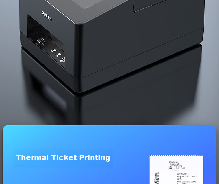 Deli DL-801P(NEW), Jingdong, Takeout Thermal Receipt Printer, Supermarket Retail Catering Milk Tea Shop Meituan Wolemei, 80mm Receipt Printer USB Model 7