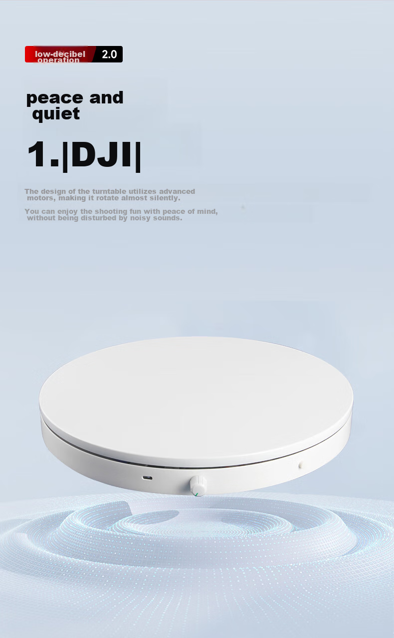 AMBITFUL Adjustable Speed Photography Shooting Electric Turntable Rotating Product Display Stand Small Jewelry Live Streaming Adjustable Speed Shooting Stand Model Automatic Photo-Taking Platform Base 5