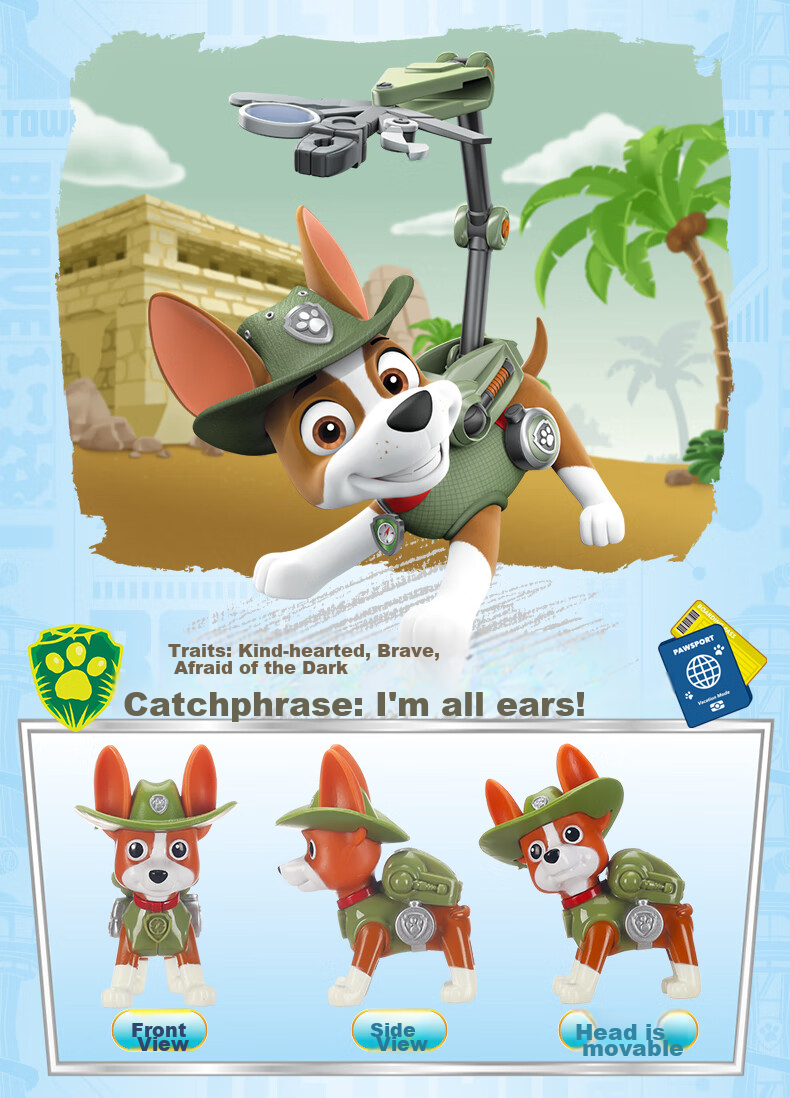 PAW PATROL Toys, Rescue Dogs, Christmas Gifts for Boys And Girls, Children's 10th Anniversary, Dog Figurines, Decorations Set 12