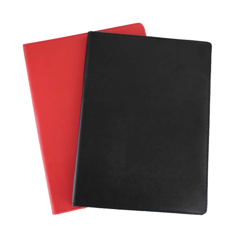 TRNFA TN-B1 Business Folder, A4 Presentation Folder, Leather Octagonal Insert, Black