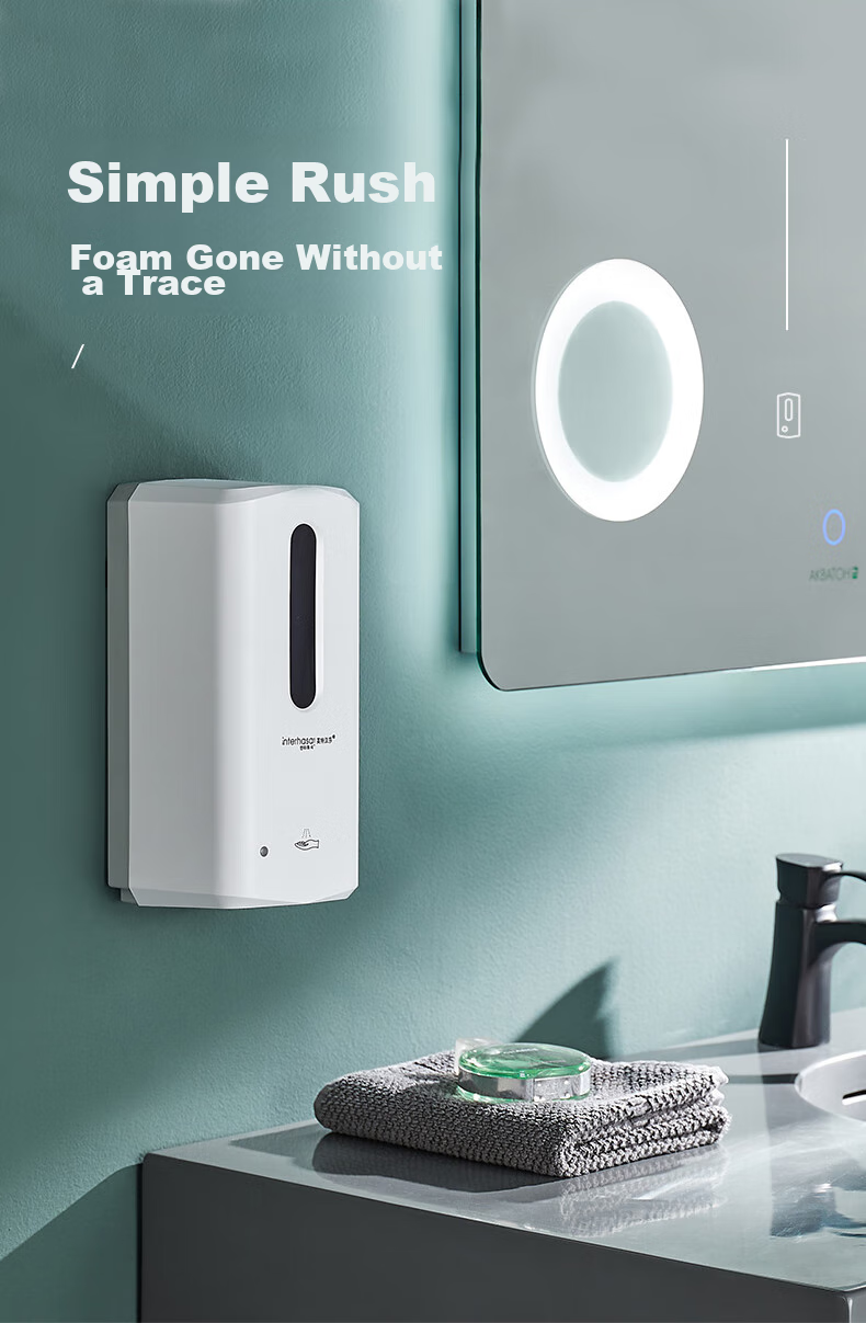 Interhasa! F9305 Automatic Soap Dispenser, Wall-Mounted Hand Soap Machine, Bathroom Soap Liquid Box 11