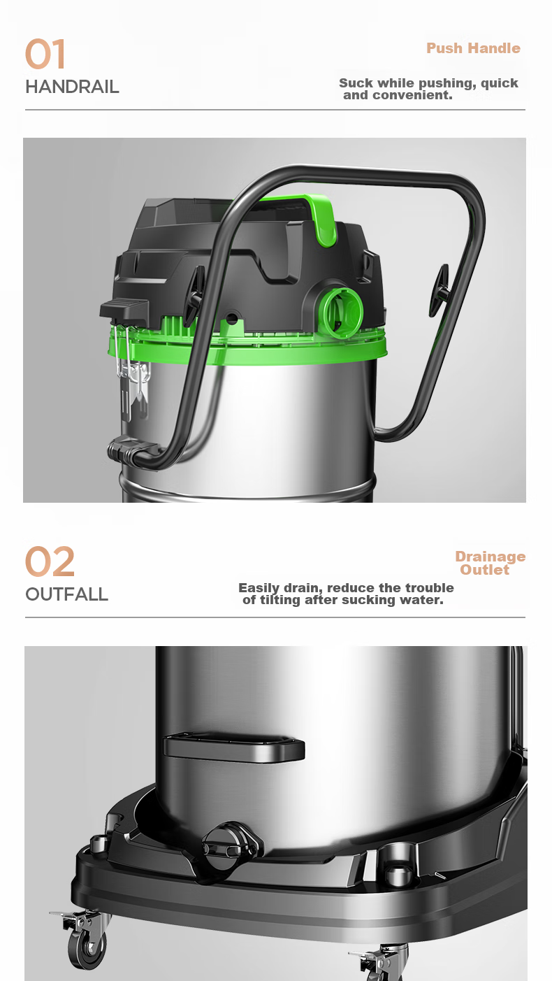 Jienuo Large Industrial Vacuum Cleaner for Factories And Workshops, Powerful Dust Removal Machine with Strong Suction And Water Absorption, Automatic Dust Cleaning JN-301T 14