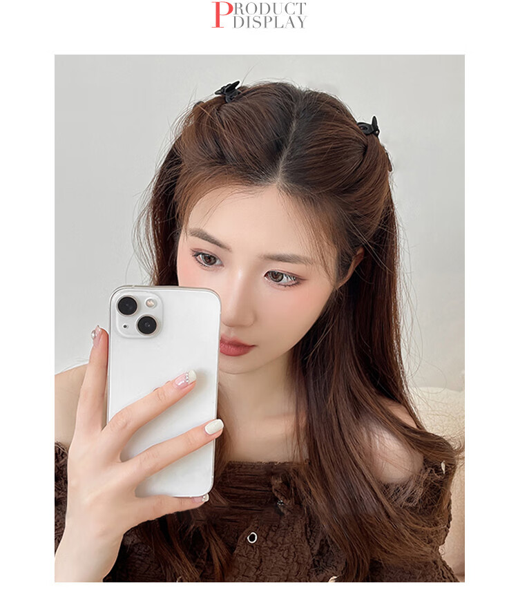 CHIMERA 10-Pack Small Shark Clips High Ponytail Hair Claw Side Hair Clips Bangs Hair Claws for Women Girls Birthday Gift 3