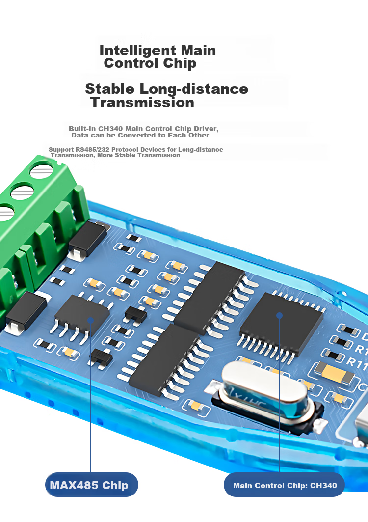 EB-LINK USB to 485/232 Converter, Nine-Pin Serial Data Cable, Computer COM Port Debugging Module, Communication Cable Adapter 3