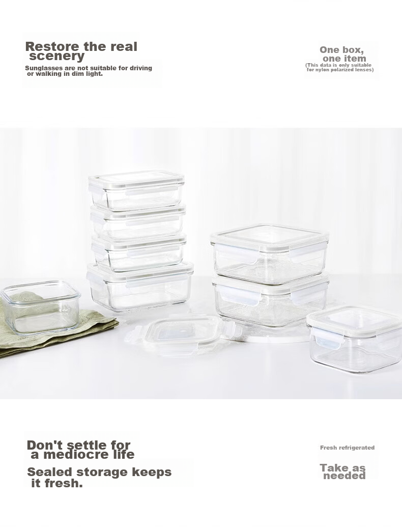 GLASSLOCK Food Storage Container, Refrigerator Organizer, Glass Lunch Box, Sealed, Heat-Resistant, Shatterproof, Noodle Bowl, Imported Round Shape, 720ml 4