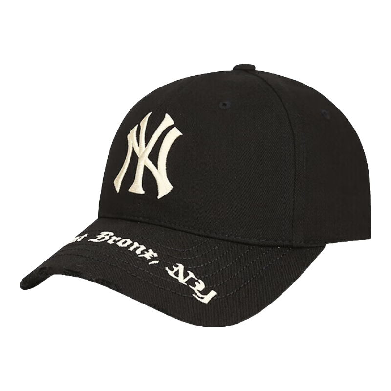 MLB Baseball Cap for Men And Women, Couples' Hard Brim Cap, Autumn And Winter Sports Hat, All Seasons, 3ACPKP02N-50BKS