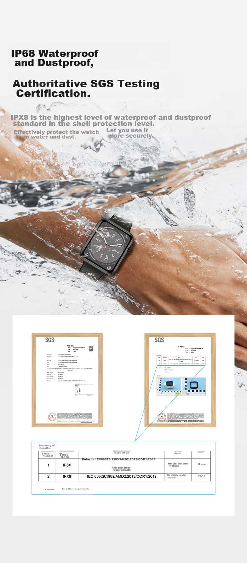 CangHua [Waterproof Anti-Fog] Integrated Protective Case Film for Apple Watch S9/S8/S7, Tempered Glass Screen Protector, Full Coverage Protective Case for Apple Watch, 45mm Black 8