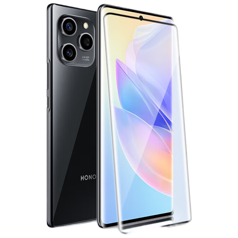 Baozou [Compensation for Defective Products] Tempered Glass Screen Protector for Honor 60, Full Coverage Curved Screen Protector for Honor 60/60SE, HD Anti-Scratch Anti-Fingerprint Protective Film