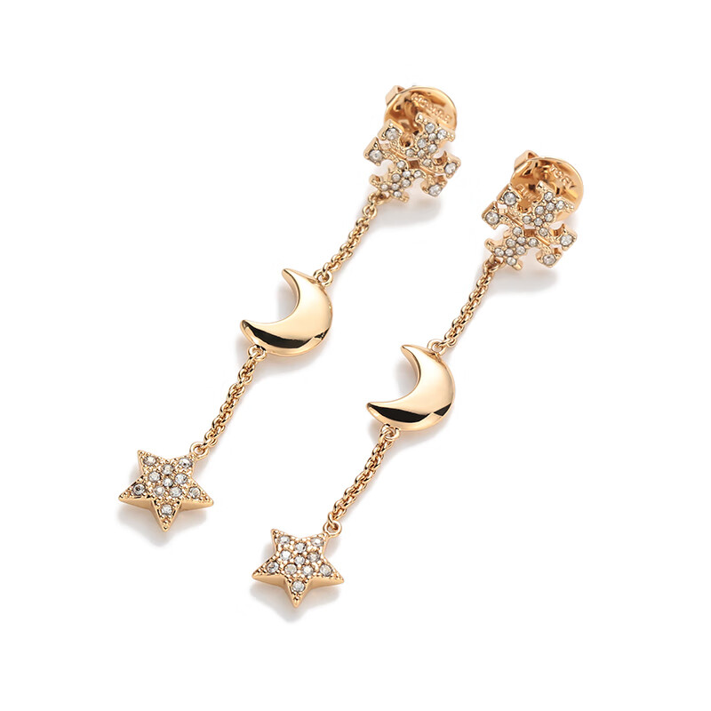 伯奇耳饰耳坠】托里·伯奇 tory burch 奢侈品 tb耳坠 女士黄铜双t