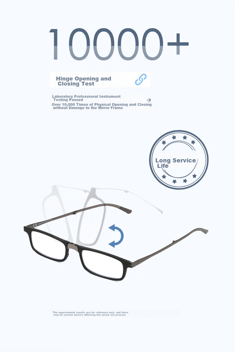 WESEE Men's Reading Glasses, Foldable German Patent Brand, High-End Women's Anti-Blue Light Ultra-Light Reading Glasses, Portable Genuine Product 5