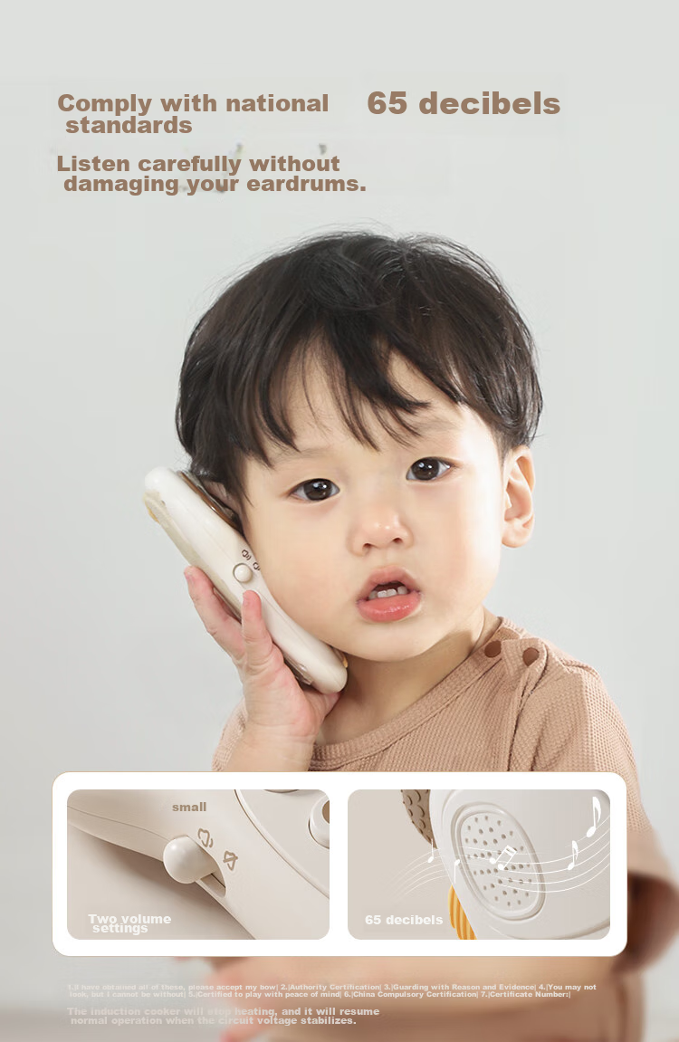 YEEHOO Children's Toy Phone, Fun Baby Telephone, Early Education Toy for Infants, Chinese-English Bilingual, Realistic Story Learning Machine, Gift 6