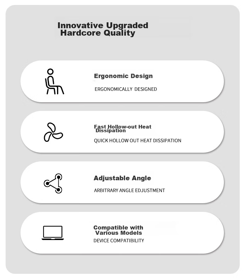 Jiangwutong Laptop Stand Cooling Pad, Aluminum Alloy Foldable Portable Suspended Bracket, Tablet Vertical Stand, Desktop Height-Increasing Adjustable Stand, Suitable for Lenovo Legion Y7000 2