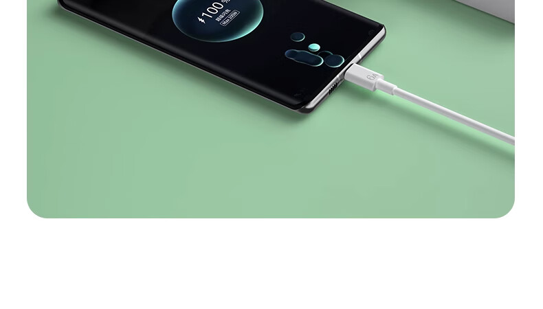Nengshi Type-C Data Cable, 6A Charging Cable, 100W Fast Charging, Suitable for Huawei, Honor, OPPO, Xiaomi, 66W Android Phones, USB-C Fast Charging Cable, 0.25 Meters White [Two-Pack] 26