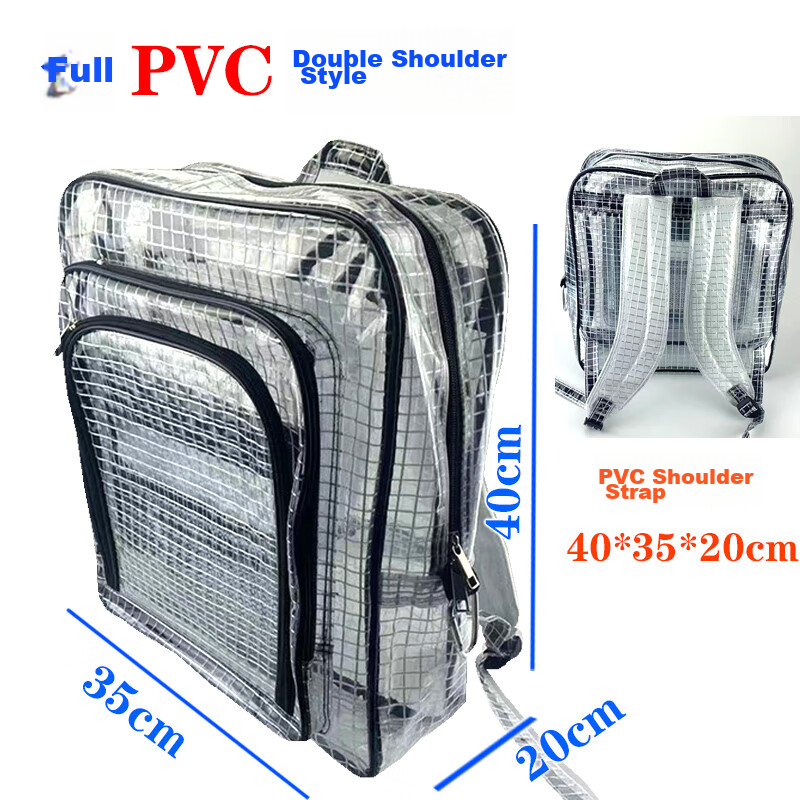 Beifute Dust-Free Bag Unisex Single/double Shoulder Reinforced Transparent Waterproof Mesh PVC Bag for Clean Room Workshop Tool Storage Crossbody Shoulder Bag 11