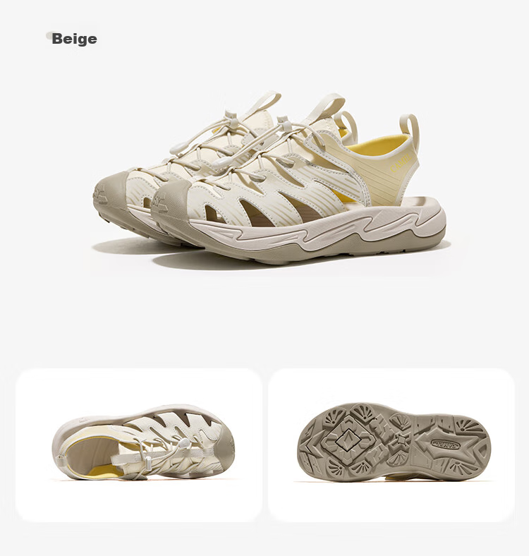 CAMEL Summer Outdoor Sandals for Men And Women, Thick-Soled Closed-Toe Beach Shoes, Water Wading And Stream Trekking Footwear 12