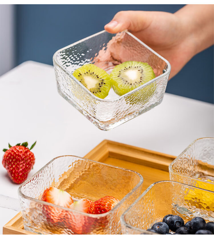QINGPINGGUO Mid-Autumn Festival And National Day Fruit Plate with Compartments, Dried Fruit Plate, Home Use Candy Snack Dish, Four-Compartment Holiday Gift Box Set 7