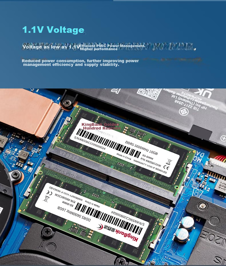 KINGBANK 16GB DDR5 5600 Laptop Memory Module, Compatible with Mini PC, Can Be Used in Dual Channel Configuratio 8