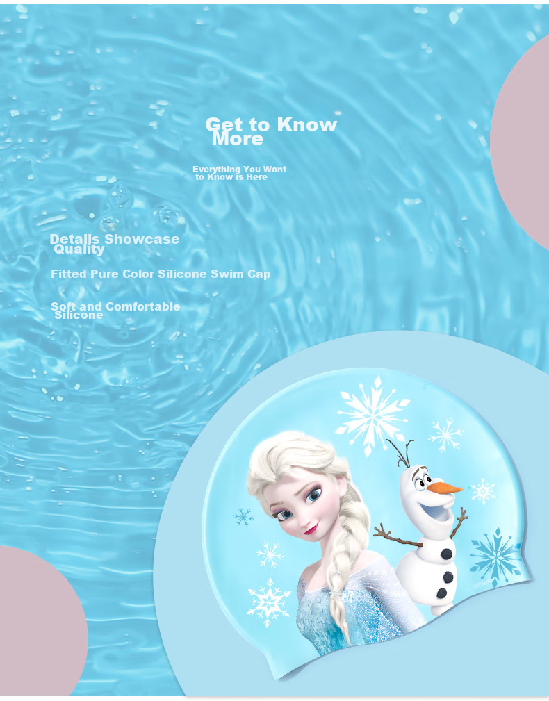 Disney Children's Swimming Goggles for Girls, Silicone Waterproof Anti-Fog High-Definition Professional Training Swim Goggles EA20302-Q Ice Blue 5