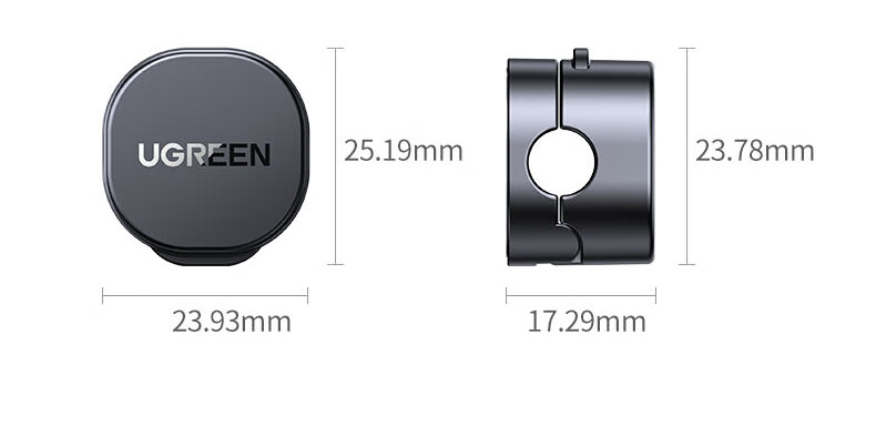 Ugreen [Limited Time Free Shipping] Desktop Cable Organizer Magnetic Cable Holder Wire Management Clip Computer Network Cable Nail-Free Cable Winder 3-Pack Black 19